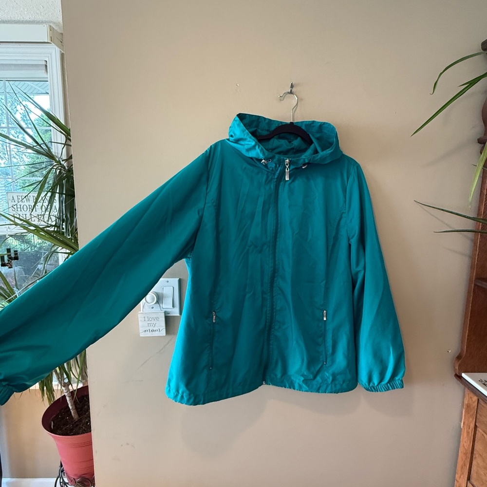 Northern Reflections Packaway Lightweight Teal Jacket - Picture 8 of 13